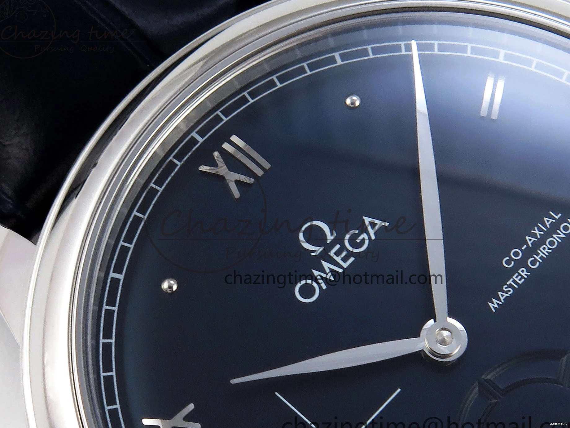 1221 De Ville Power Reserve SS MKF 1:1 Best Edition Black Dial on Black Leather Strap A Packable 7744